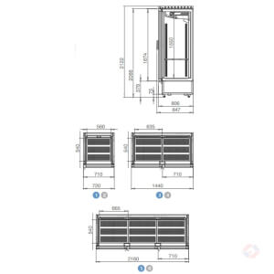 21 Dimen At Ψυγεία Μπουκαλιών Ντουλάπια Γαστρονομίας