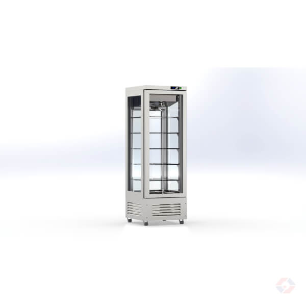 Inox ντουλάπια 4 πλευρές γυαλί ύψος 210cm