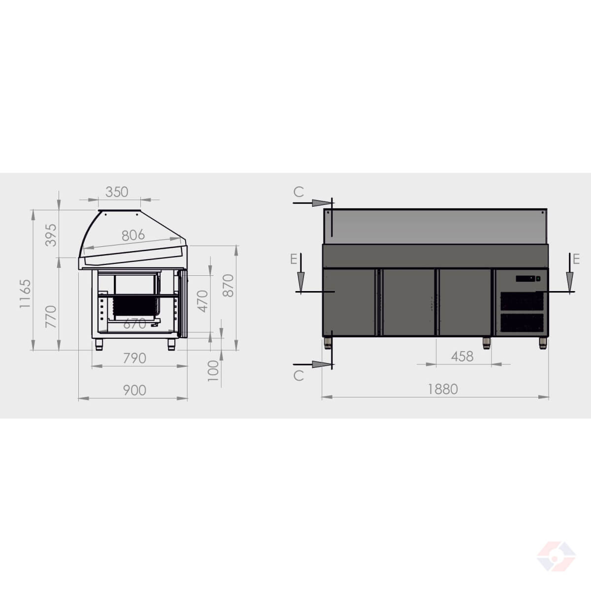 Βιτρίνες Ψαριών Με Αποθηκευτικό Χώρο - Image 3