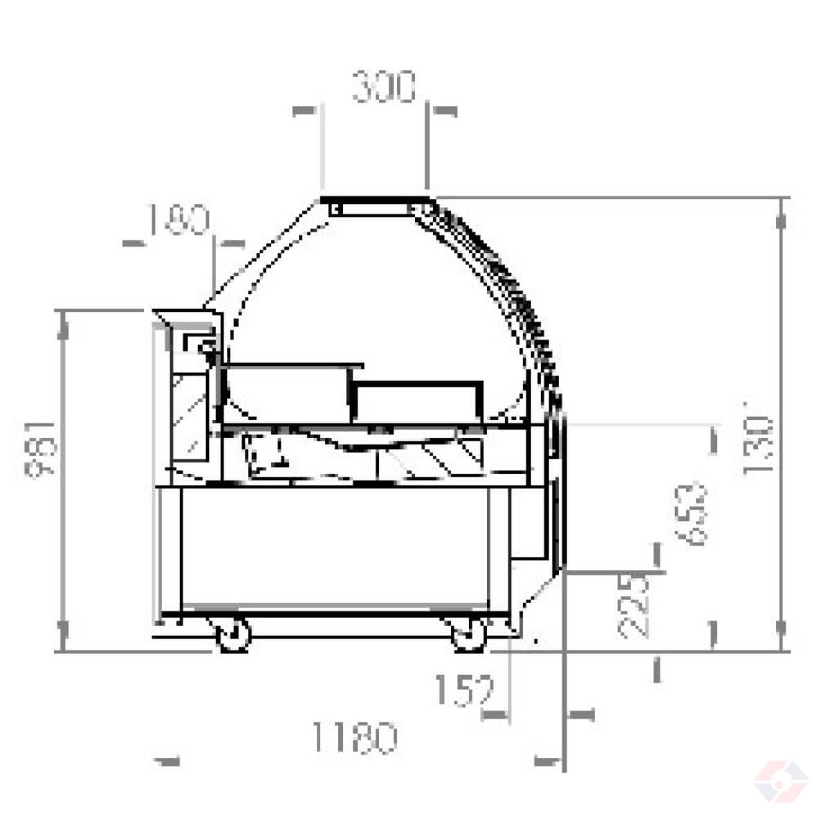Βιτρίνες Παγωτού – Ζαχαροπλαστικής Σειράς Rotonda Total View - Image 3