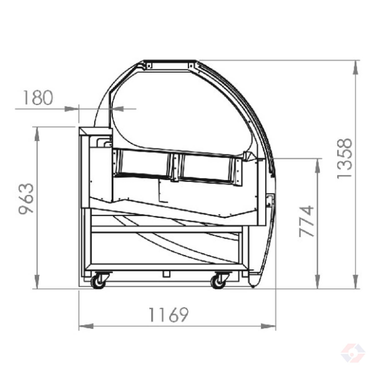 Βιτρίνες Παγωτού – Ζαχαροπλαστικής Σειράς Rotonda - Image 3