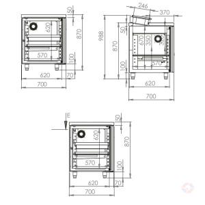 Salad Counter Dimens At Ψυκτικοί Πάγκοι 70Cm – Πάγκοι Σαλάτας