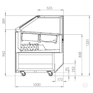 Series100Dimen At Βιτρίνες Παγωτού – Ζαχαροπλαστικής Σειράς Series 100